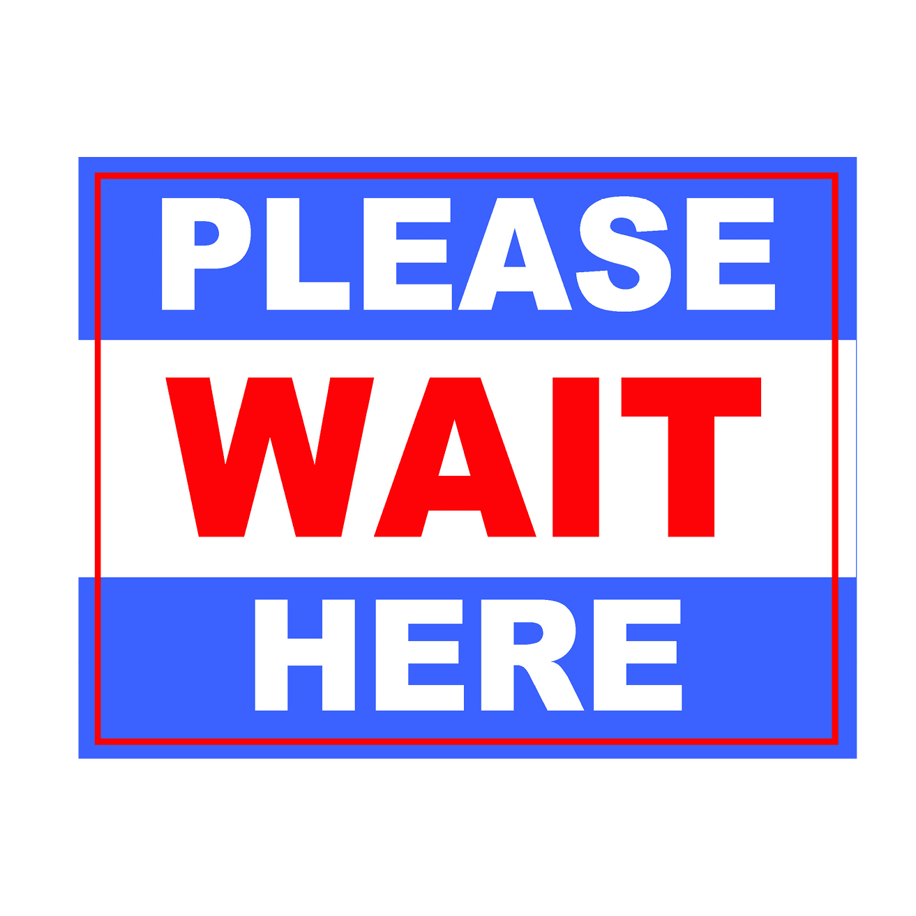 Please Wait Here – Floor Decal