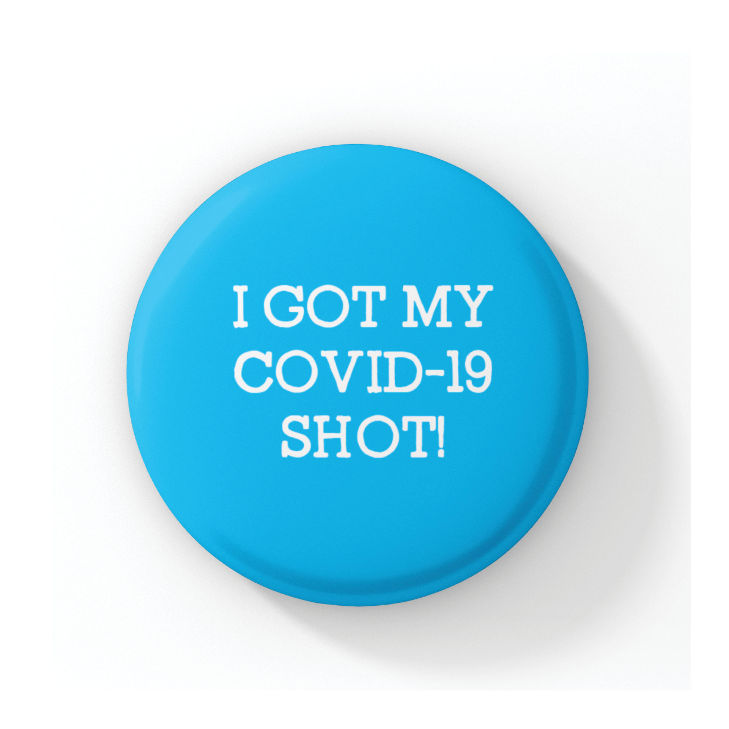 COVID-19 Vaccine Button - Colorful Aqua